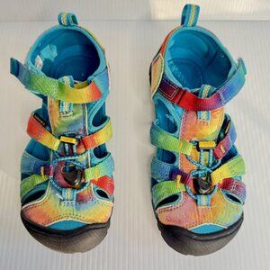 Keen Newport H2 Kids Sandals | Size 3 Big Kid | Rainbow Tie-Dye Water Shoes